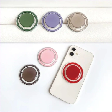 Giá đỡ điện thoại dính tròn Acrylic, dành cho iPhone Android, thiết kế ngón tay, giảm giá 20% 4