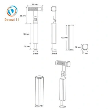Giá đỡ điện thoại du lịch Dovewill - Dễ dàng sử dụng, xoay 360° trên máy bay
