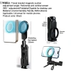 Giá đỡ điện thoại du lịch máy bay QIUWU từ tính, gập, chân điều chỉnh, selfie cầm tay 5