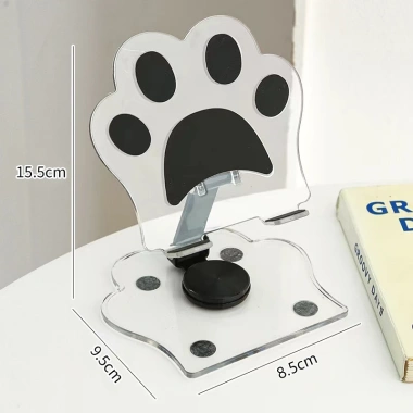 Giá Đỡ Điện Thoại Gập 360° 4 Màu Mèo Paw cho Acrylic, Máy Tính Bảng, Pad 6