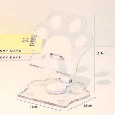 Giá Đỡ Điện Thoại Gập 360° 4 Màu Mèo Paw cho Acrylic, Máy Tính Bảng, Pad 9