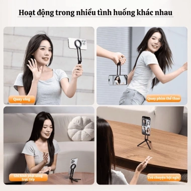 Giá Đỡ Điện Thoại Gấp Gọn Móc Leo Núi - Nam Châm 2 Mặt, Tripod Du Lịch, 79.000₫