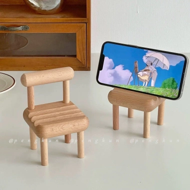 Giá Đỡ Điện Thoại Gỗ Lười Đa Năng Bàn Ghế Trang Trí Nhỏ Dễ Thương, Chắc Chắn, Giá Ưu Đãi 64.899₫