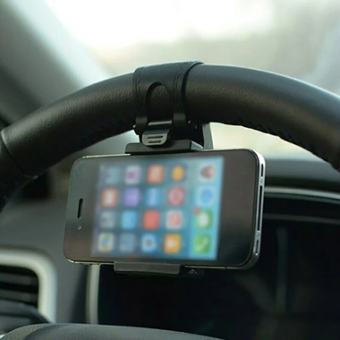Giá đỡ điện thoại GPS ô tô - Kẹp vô lăng chắc, dễ lắp, giá 27.500 VND