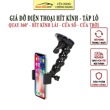 Giá đỡ điện thoại hít kính ô tô, gắn táp lô chắc chắn, xem map quay video 59.000 VND