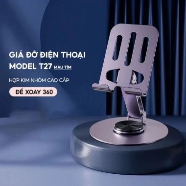 Giá Đỡ Điện Thoại Hợp Kim Nhôm Xoay 360 SMTech Gấp Gọn Tiện Lợi Livestream
