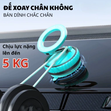 Giá Đỡ Điện Thoại Hút Chân Không Nâng Cấp - Xoay 360 độ, Lực Hút Mạnh Mẽ, Dành cho Ô tô - Giá 296.100₫
