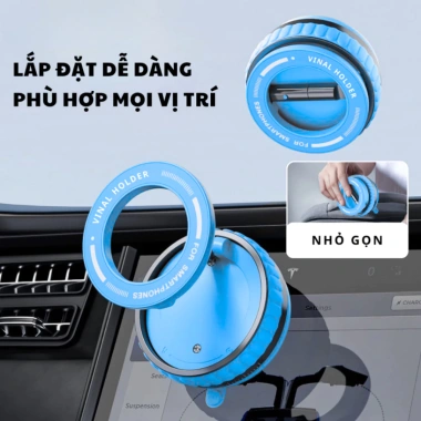 Giá Đỡ Điện Thoại Hút Chân Không Nâng Cấp - Xoay 360 độ, Lực Hút Mạnh Mẽ, Dành cho Ô tô - Giá 296.100₫