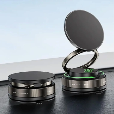 Giá đỡ điện thoại hút chân không từ tính 360° gập xoay, gắn bảng điều khiển ô tô - 64.000₫