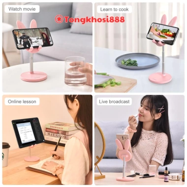 Giá đỡ điện thoại, iPad để bàn hình tai thỏ cute dễ thương - Giá chỉ 17.850 VND 5 Giá đỡ điện thoại, iPad để bàn hình tai thỏ cute dễ thương - Giá chỉ 17.850 VND 5