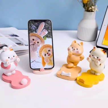 Giá đỡ điện thoại iPad hình thú cưng dễ thương - Taplo ô tô, bàn làm việc, Giá 41.000 VND