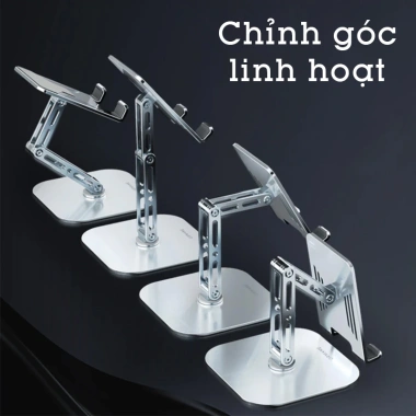 Giá đỡ điện thoại iPad hợp kim nhôm B20 - nâng hạ chiều cao, giảm còn 155k