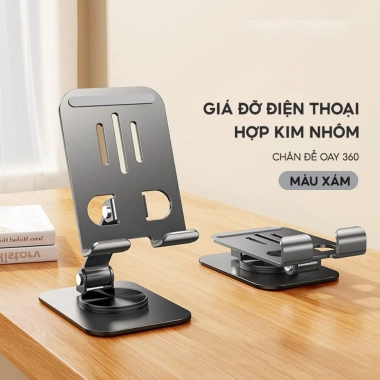 Giá Đỡ Điện Thoại Ipad Hợp Kim Nhôm Xoay 360 Gấp Gọn - Kệ Livestream 30.000 9