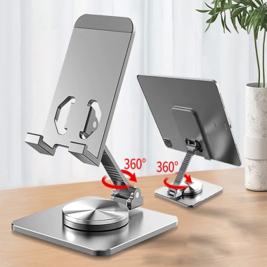 Giá đỡ điện thoại, iPad, iPhone, Tablet hợp kim nhôm, chân xoay 360 gấp gọn - 25.000 VND