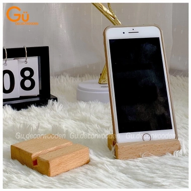 Giá đỡ điện thoại & kệ máy tính bảng GU DECOR gỗ thông chống trượt - chỉ 15.000đ