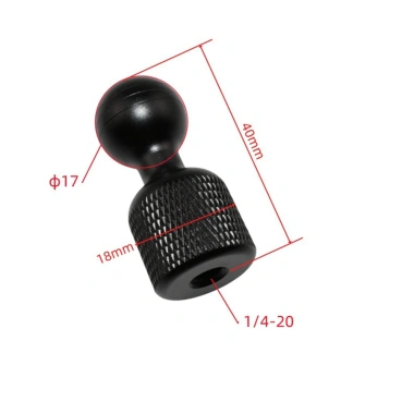 Giá đỡ điện thoại kẹp đầu bi 17mm, chuyển đổi ren, vít và đai ốc tích hợp