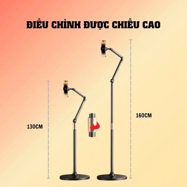 Giá Đỡ Điện Thoại Kim Loại L01 1.6m - Quay Video, Livestream, Chụp Ảnh Top One