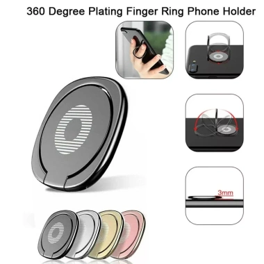 Giá đỡ điện thoại kim loại xoay 360 độ Nhẫn ngón tay siêu mỏng, hỗ trợ máy tính để bàn, tay cầm ô tô 2