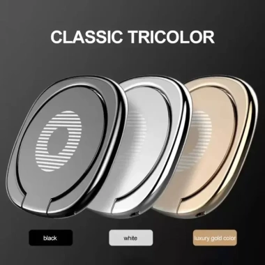 Giá đỡ điện thoại kim loại xoay 360 độ Nhẫn ngón tay siêu mỏng, hỗ trợ máy tính để bàn, tay cầm ô tô 3