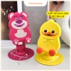 Giá đỡ điện thoại kute điều chỉnh độ cao, xoay 360 độ - Kệ bàn gấu dâu, thỏ, vịt, mèo 6