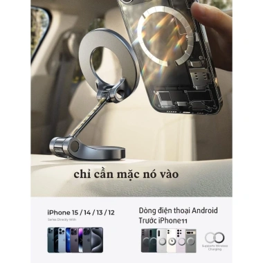 Giá đỡ điện thoại Magsafe từ tính cho bảng điều khiển ô tô - Bám chắc, lắp nhanh, chỉ 78.792₫