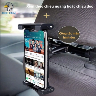 Giá đỡ điện thoại, máy tính bảng BINKE - Kẹp ghế sau ô tô xoay 360°, 75.000đ