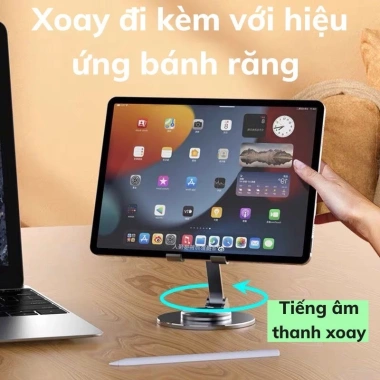 Giá Đỡ Điện Thoại Máy Tính Bảng Kim Nhôm Xoay 360 Kệ Xem Phim VHMART 29.900₫