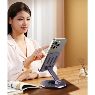 Giá đỡ điện thoại & máy tính bảng nhôm hợp kim xoay 360 độ - Độ bền cao, chỉ 55.000₫ (giảm 69.850₫) 2