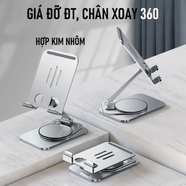 Giá đỡ điện thoại, máy tính bảng xoay 360 độ K6 XP07 - iPhone, iPad 9.7, Xiaomi, Samsung, 60.000₫