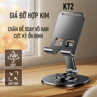 Giá đỡ điện thoại, máy tính bảng xoay 360 độ K6 XP07 - iPhone, iPad 9.7, Xiaomi, Samsung, 60.000₫ 3 Giá đỡ điện thoại, máy tính bảng xoay 360 độ K6 XP07 - iPhone, iPad 9.7, Xiaomi, Samsung, 60.000₫ 3