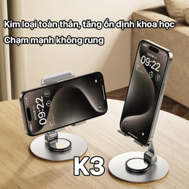 Giá Đỡ Điện Thoại & Máy Tính Bảng Xoay 360° Nhôm - Kệ Xem Livestream 58.800₫ 4