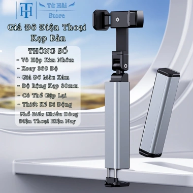 Giá Đỡ Điện Thoại Mini Cầm Tay Gọn Nhẹ, Kẹp Bàn Xoay 360 - Chỉ 95.000 đồng