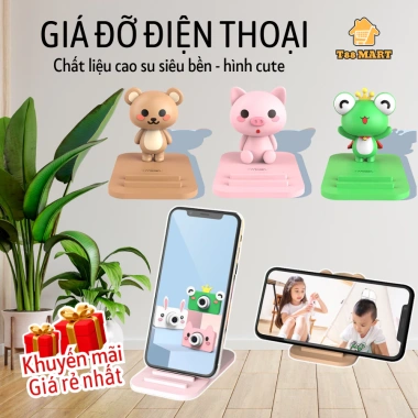 Giá đỡ điện thoại mini để bàn hình động vật đáng yêu, dễ thương - 38.000₫