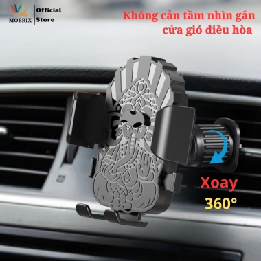 Giá đỡ điện thoại MOBRIX kẹp cửa gió tự động xoay 360 độ chống rung - 47.000₫
