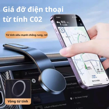 Giá đỡ điện thoại nam châm C02 - Kệ từ tính, phù hợp mọi điện thoại, giảm còn 140.000 VND