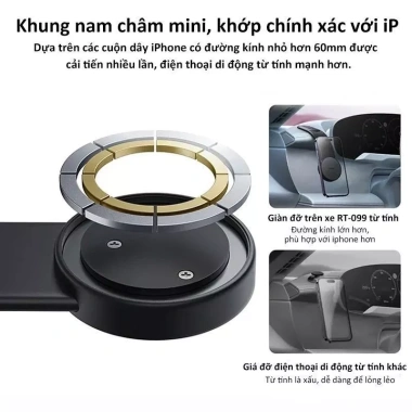 Giá đỡ điện thoại nam châm C02 - Kệ từ tính, phù hợp mọi điện thoại, giảm còn 140.000 VND