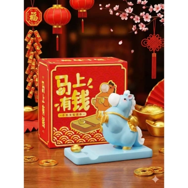 Giá Đỡ Điện Thoại Ngựa May Mắn Tài Lộc Tết - Quà Tặng Decor Bàn Làm Việc Cute Giá 129k 4