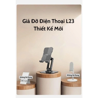 Giá đỡ điện thoại NITECH xoay 360 độ, 2 tầng đế thép chắc chắn, gập gọn tiện lợi