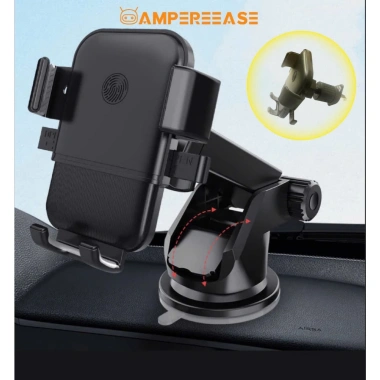 Giá Đỡ Điện Thoại Ô Tô 360 độ AMPEREEASE Kẹp Đa Năng 3 Chức Năng Gắn Xe 60.000đ