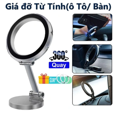 Giá Đỡ Điện Thoại Ô Tô 360 Nam Châm - Đỡ Tất Cả Điện Thoại, Giá 109.000₫