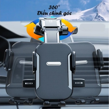 Giá đỡ điện thoại ô tô 360, tương thích iPhone Samsung Xiaomi, dùng cho kính chắn gió, giảm còn 59.780₫