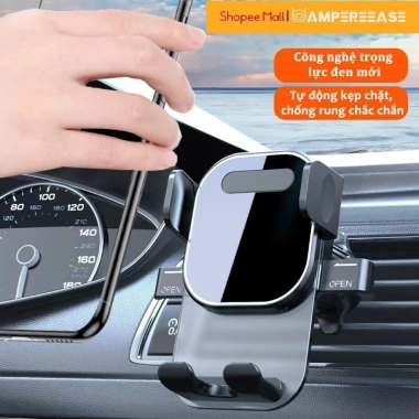 Giá đỡ điện thoại ô tô AMPEREEASE kéo xuống tự động, khóa gắn cửa gió