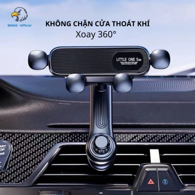 Giá đỡ điện thoại ô tô BINKE BLS-010 xoay 360 độ, kẹp cửa gió không chắn gió, 49.000₫
