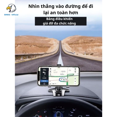 Giá đỡ điện thoại ô tô BINKE gương chiếu hậu đa chức năng xoay bảng điều khiển, giá chỉ 39.000₫