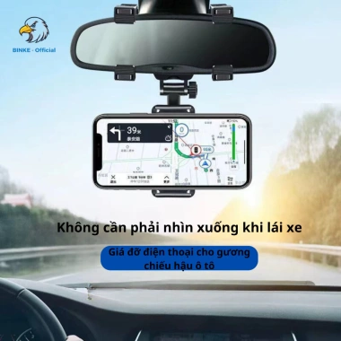 Giá đỡ điện thoại ô tô BINKE kẹp gắn gương chiếu hậu xoay 360° giá chỉ 49.000₫ 3 Giá đỡ điện thoại ô tô BINKE kẹp gắn gương chiếu hậu xoay 360° giá chỉ 49.000₫ 3