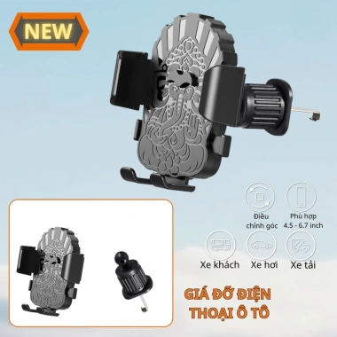 Giá Đỡ Điện Thoại Ô Tô Cửa Gió FIVELIGHT - Kẹp Xoay 360°, Chắc Chắn, Không Chặn Tầm Nhìn