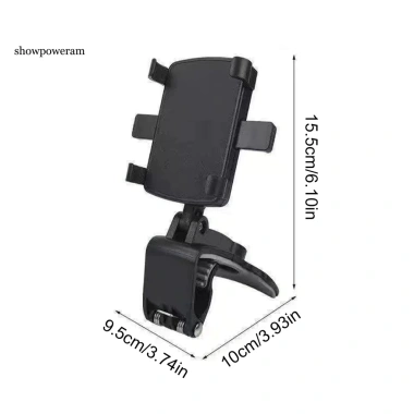 Giá đỡ điện thoại ô tô đa năng 360° xoay, gập bảng, điều chỉnh tấm che nắng - 74.628đ