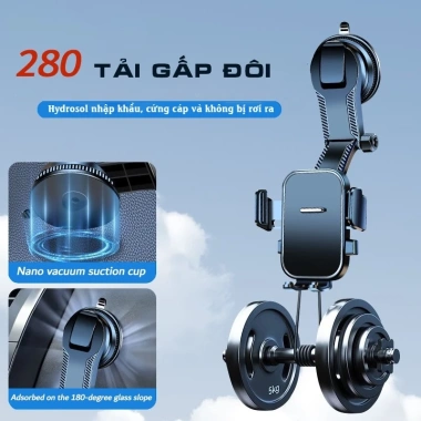 Giá đỡ điện thoại ô tô đa năng: Gắn bảng điều khiển & kính chắn gió, chỉ 60k