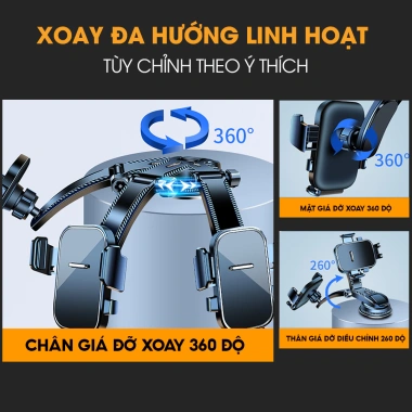 Giá đỡ điện thoại ô tô dán taplo A29 HipoCar dạng thác nước xoay 360 không che tầm nhìn - Giá 75.000 VND