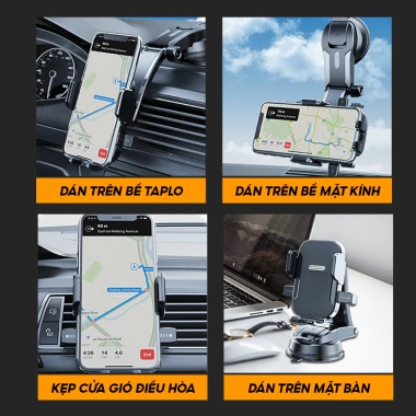 Giá đỡ điện thoại ô tô dán taplo A29 HipoCar dạng thác nước xoay 360 không che tầm nhìn - Giá 75.000 VND